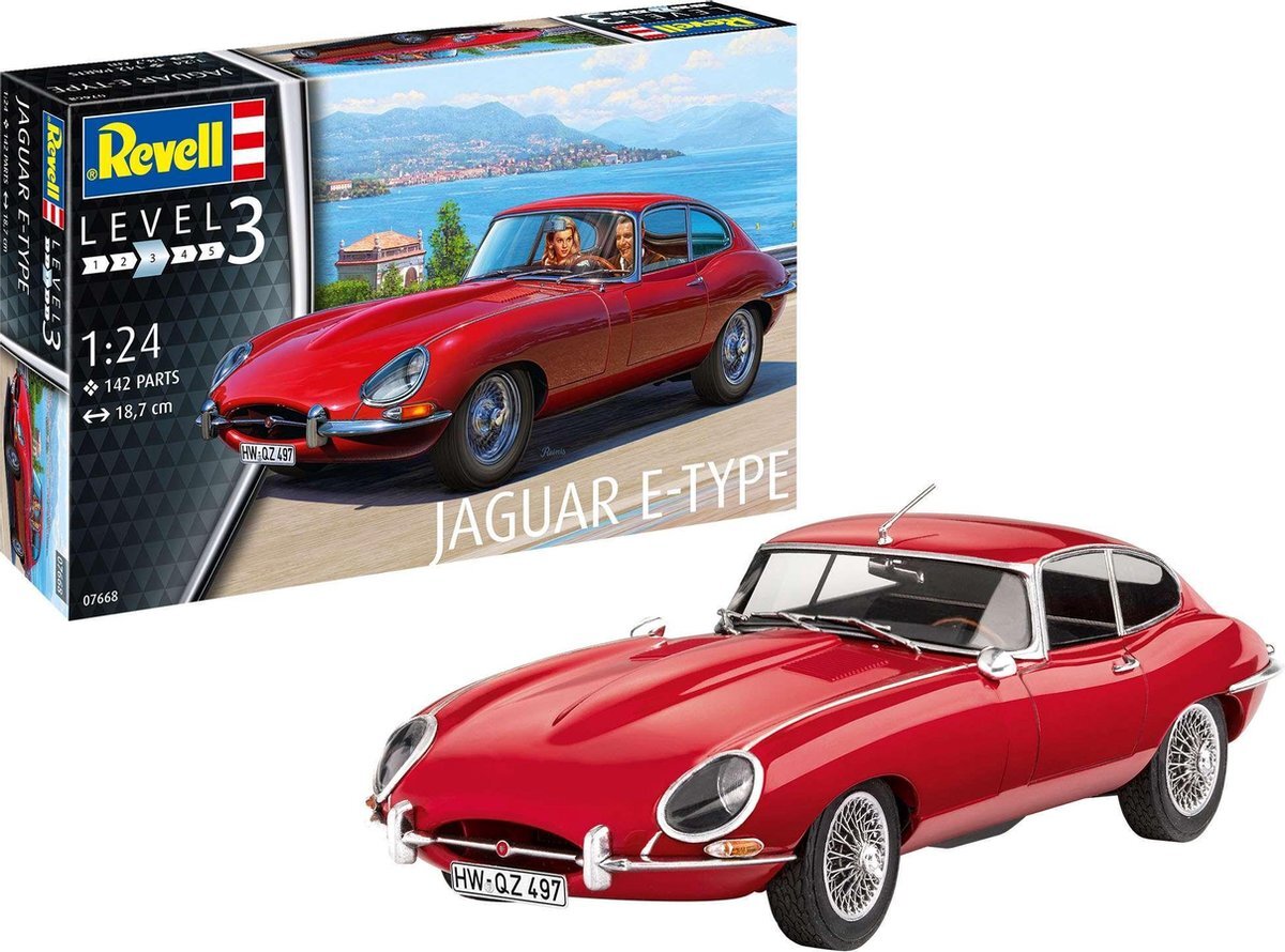 Revell 07668 Jaguar E-Type Coupé Auto (bouwpakket) 1:24