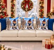 PETTI Artigiani Italiani 2 kussenslopen Kerstmis Sky Dog 80 x 80 cm
