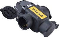 VETEC Hang Driewegblok Rubber 3 Ra Zonder Snoer