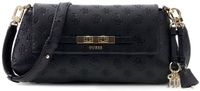 GUESS Carmella Flap Crossbody Black Logo Zwart Schoudertas
