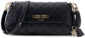 GUESS Carmella Flap Crossbody Black Logo Zwart Schoudertas