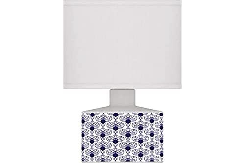 LUSSIOL Nachtlampje Gisèle decoratieve lamp keramiek 40 Watt blauw Ø 14 x H 29 cm