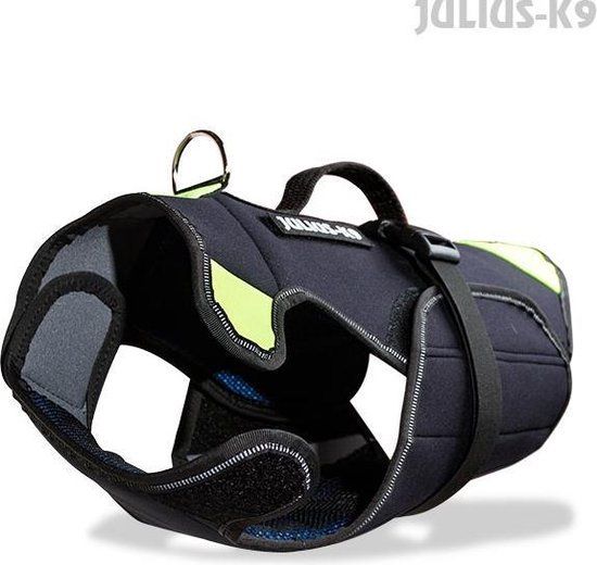 JULIUS K9 Multifunctioneel zwemtuig 3 in 1 - Maat S - Neon / Zwart