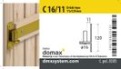 Domax Serie - Support de goujon plaqué or - 11x120x4mm - Fi16