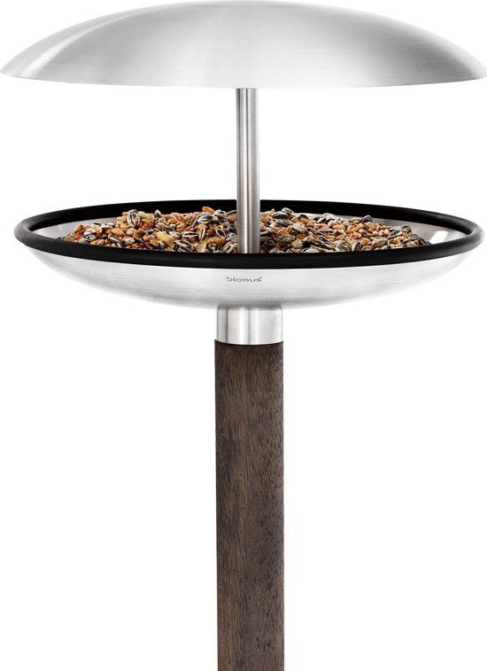 Blomus Vogelvoederhuisje - Grijs - Op paal - 122 cm