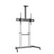 conecto LM-FS03E tv-standaard, oprolbaar, 60-100 inch, voor veel tv's/monitoren, met wielen, in hoogte verstelbaar/zwenkbaar