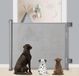 Barrière extensible pour chiens, barrière d'escalier pour bébés et animaux domestiques, barrière pour bébés, barrière extensible pour chiens, barrière d'escalier s'adaptant à l'escalier, barrière de sécurité (gris-S)