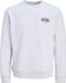 JACK&JONES JJAERO SWEAT CREW NECK Heren Sweater S Wit Melange Polyester/Katoen