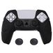 Playvital Mecha Edition zwarte ergonomische zachte controller siliconen hoes handgrepen voor Playstation 5