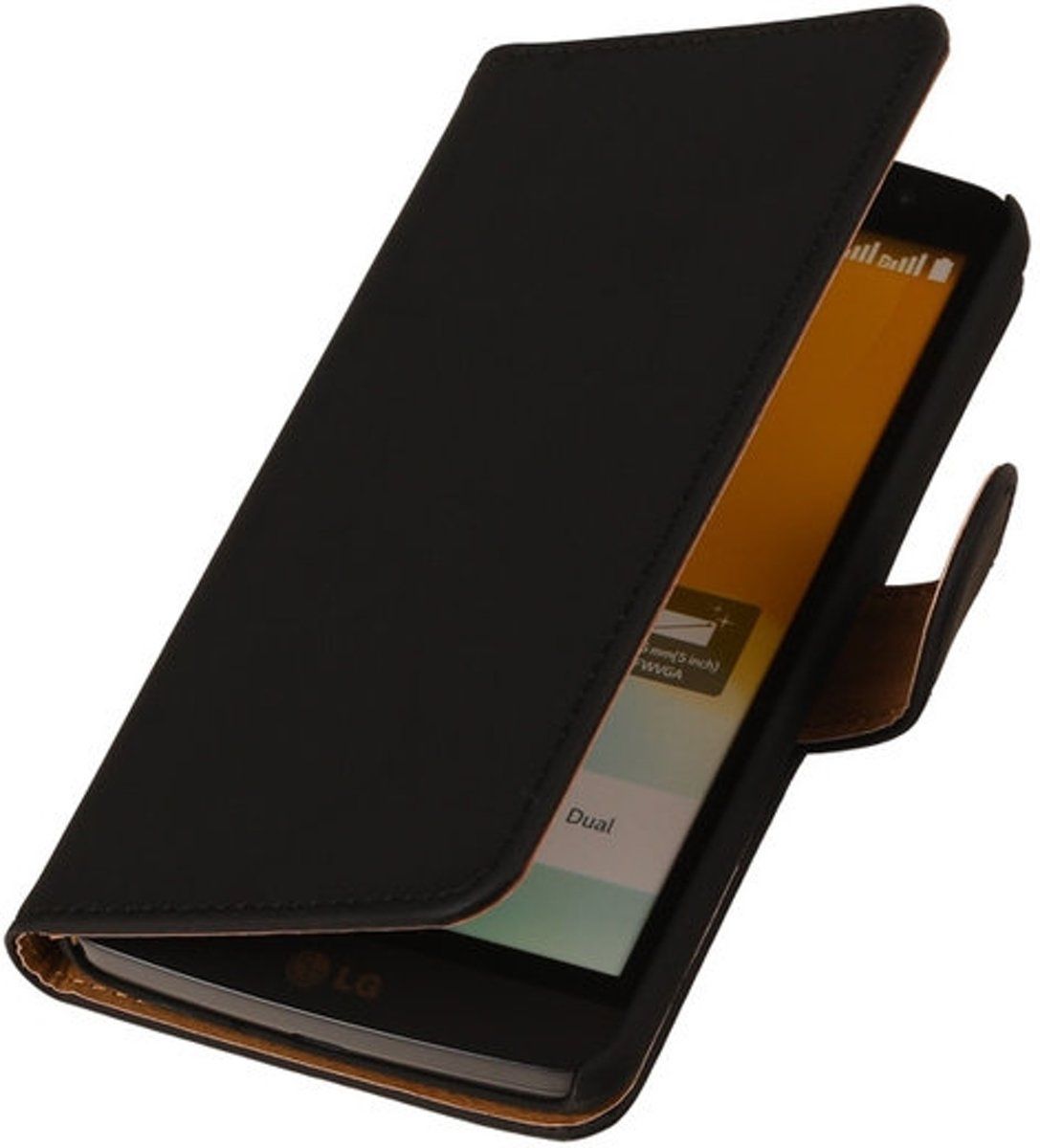 LG G4 Effen Booktype Wallet Hoesje Zwart - Cover Case