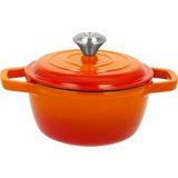 SILVERCREST® Faitout en fonte Premium, 1,35 L (orange)