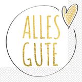 Riethmüller Servetten "Alles Gute" 33cm x 33cm, 16 stuks