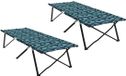 vidaXL Lit de camping pliable Bois 2 pièces 206 x 76 x 74 cm