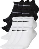 Nike Sokken Verpakking van 12 Zwart/Wit Maat 46-50