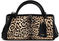 GUESS Audrey Girlfriend Satchel Leopard veelkleurig Leren Schoudertas