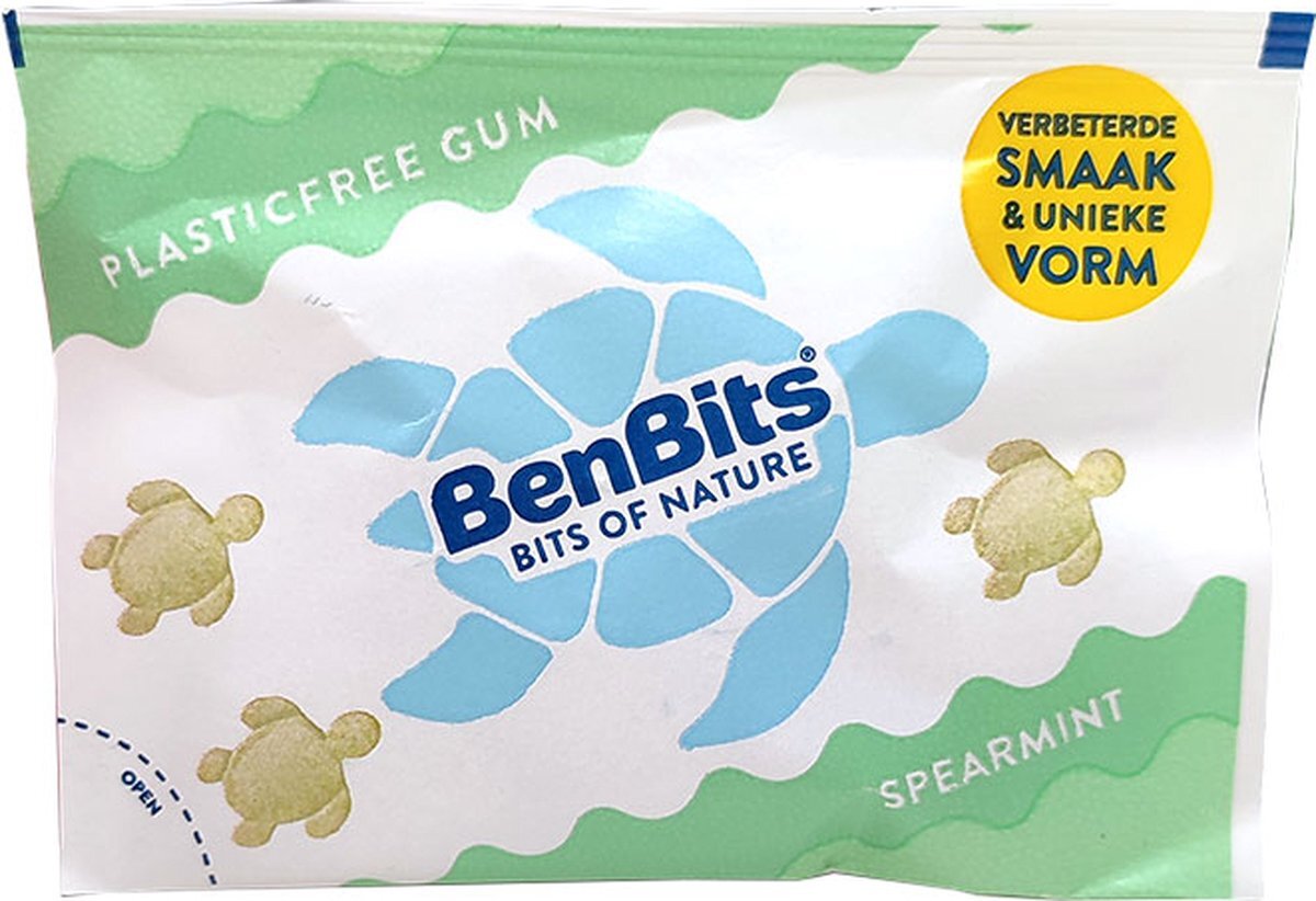 BenBits Kauwgom - Plasticvrij - Spearmint - 1 zakje Spearmint