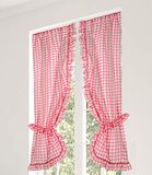 Linder Vitrage, Polyester, Rood, 55 x 160 cm