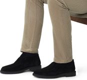 Manfield Heren Zwarte Suède Chelsea Boots Maat 43