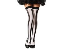 Atosa - 66555 panty à rayures pour femme, blanc/noir
