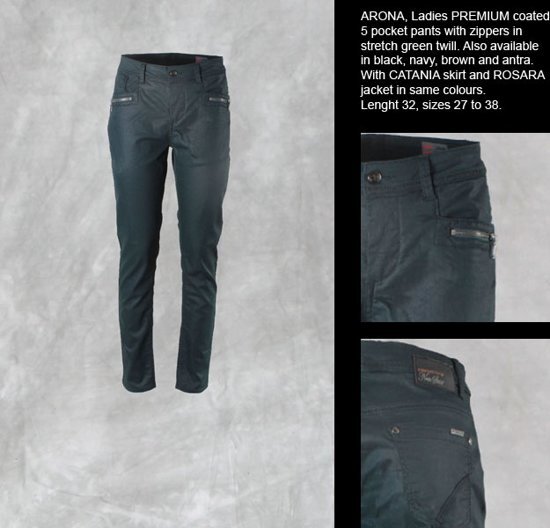 New Star Jeans New Star dames broek Arona groen coated - maat 28