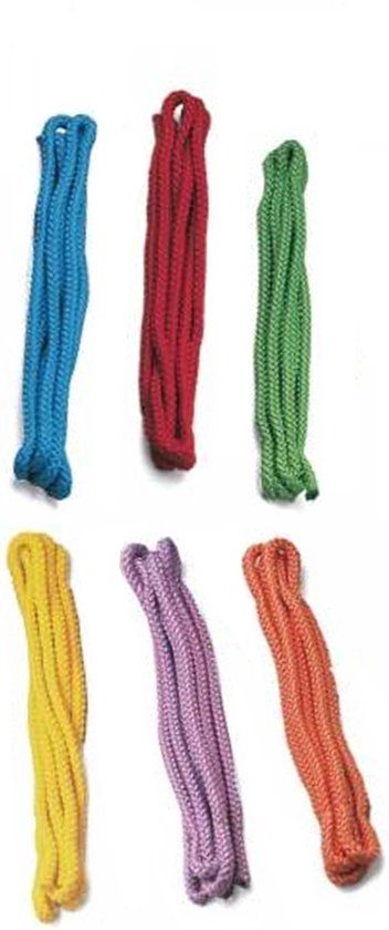 MDsport Springtouw - 3 meter - Set van 6 - 6 kleuren - Nylon