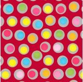Merkloos / Sans marque Rood Inpakpapier met Stippen – 30 cm × 200 m – 70 g/m² Gecoat