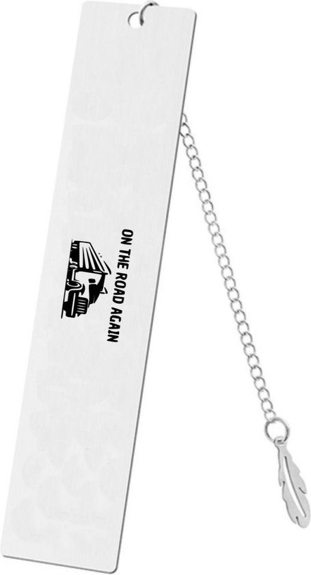 Akyol - on the road again boekenlegger - Vrachtwagen chauffeur - cadeau vrachtwagenchauffeur - zilver