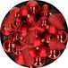Decoris Boules de Noël plastique rouge - 62 pièces - 6-8-10 cm - mélange mat et brillant - étoiles et pommes de pin incluses