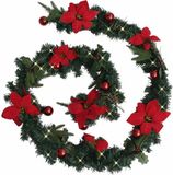 vidaXL Guirlande de Noël avec LED 2,7 m PVC vert