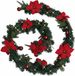 vidaXL Guirlande de Noël avec LED 2,7 m PVC vert