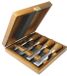 Narex Steekbeitelset Woodline Plus 4 ronde handvatten (butt) beitels in houten kist