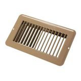 JR Products 02-28955 Ongedempte vloerregister - 4" x 8", bruin