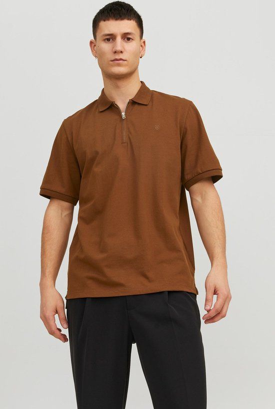 Jack & Jones JPRBLASCOTT Polo Shirt - Men - Brown - Size L - Spring/Summer 2024