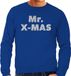 Bellatio Decorations Mr. x-mas Foute Kersttrui Blauw Heren S