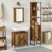 vidaXL meuble de salle de bain 3 pièces en bois vieilli