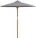 Syfax Bamboe Tuinparasol Rond Ø 217 x 230 cm Donkergrijs