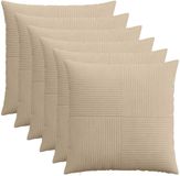 vidaXL Kussensloop - 6 stuks - ALMELO - Taupe - 60 x 60 cm - Corduroy