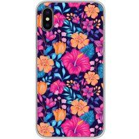 Apple iPhone XS Max Fleurs exotiques bedrukt siliconen hoesje