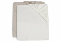 Jollein Aankleedkussenhoes Badstof 50x70cm - Ivory/Nougat - 2 Stuks