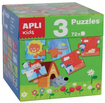 Apli Kids kubus met 3 puzzels