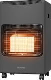 Auronic Mobiele Gaskachel - met Wieltjes - tot 60 m² - 4100W Gas Heater - Inclusief Gasdrukregelaar en Gasslang - Antraciet