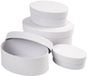Creativ Company Creotime Oval Cardboard Boxes 10-12-14-16 Cm White 4-Piece