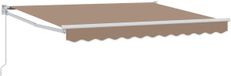 vidaXL Uitschuifbare luifel taupe 3 x 2,5 m