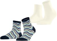 Esprit Watercolor 2-Pack gedessineerd katoen Multipack Sokken dames veelkleurig - maat 35-38