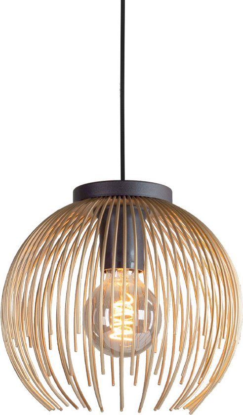 EGLO Venezuela Hanglamp - E27 - Ø 23,5 cm - Goud/Zwart - 3-lichts