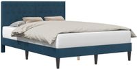 vidaXL Bedframe met hoofdeinde Blauw 120 x 190 cm Fluweel