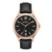 Ben Sherman Westminster zwarte wijzerplaat zwarte lederen band quartz analoog horloge voor mannen, mineraal glas, 3 ATM, 43mm kast
