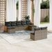 Maison Exclusive - Ensemble de jardin, 9 pièces, avec coussins, gris, en polyrotin