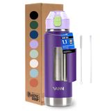 VANN® RVS Drinkfles met rietje 750 ML