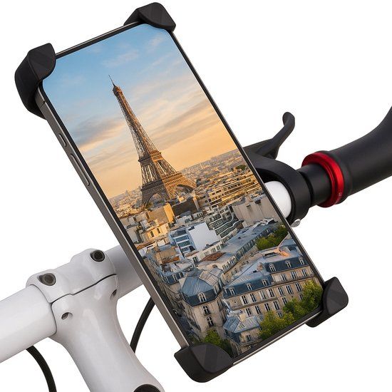 Opline KING mobiele houder voor fiets of motorfiets | Motorola Moto G30 | Zwart